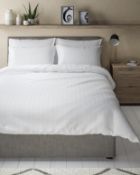 Pure Cotton Striped Seersucker Bedding Set, King Size RRP £69