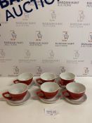 Churchill Super Vitrified Mugs with Saucers, Small Set of 6 RRP £30 Each