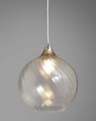 Maggie Ribbed Glass Pendant Light RRP £69