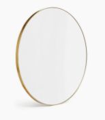 Milan Small Round Mirror, Antique Brass RRP £69