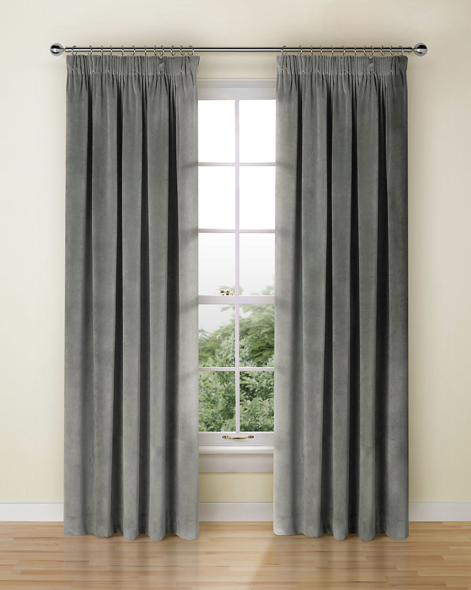 Lined Velvet Pencil Pleat Curtains RRP £109