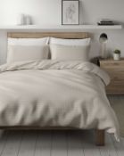 Pure Cotton Spotty Textured Bedding Set, Double RRP £49.50