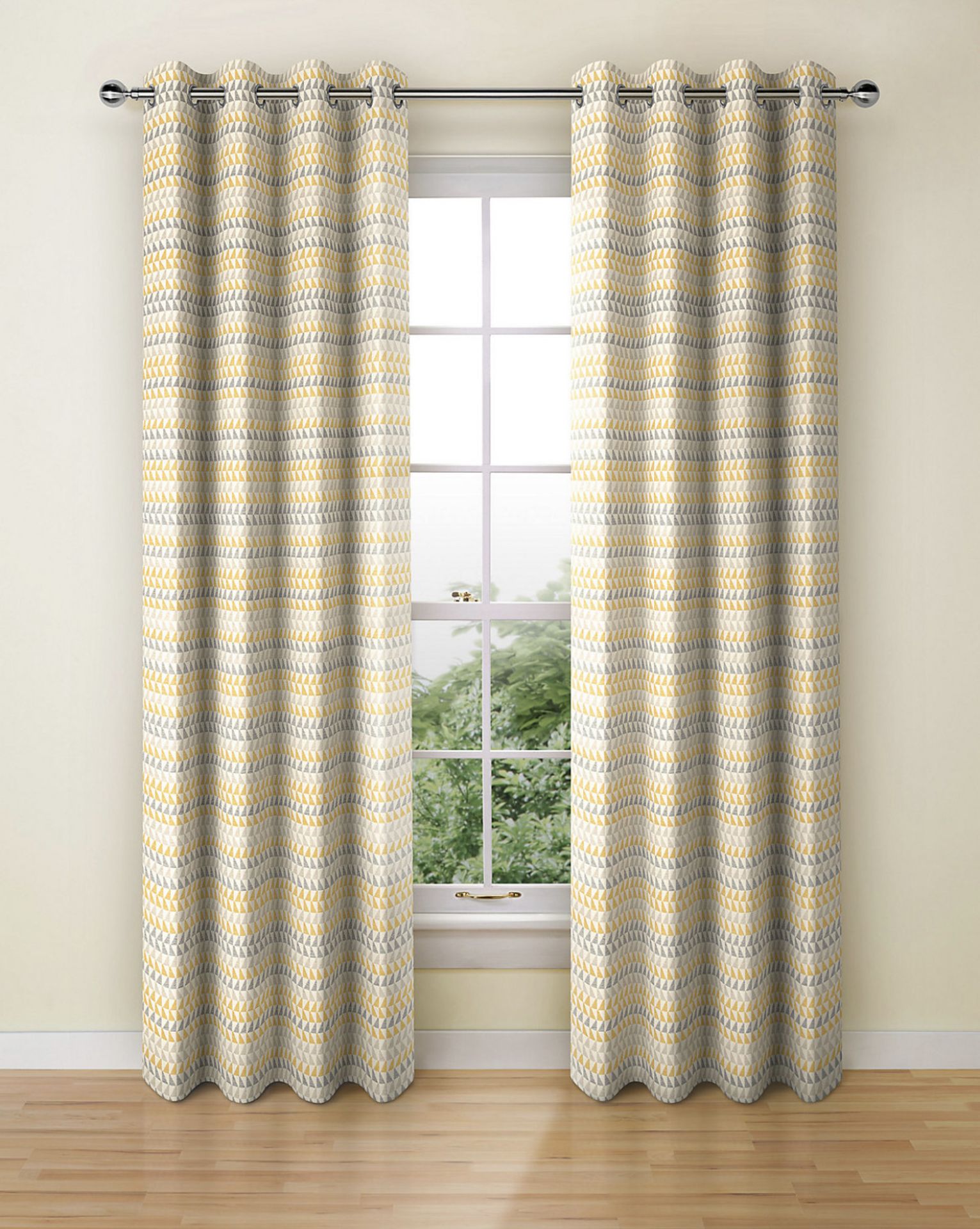 Triangle Chenille Eyelet Curtains