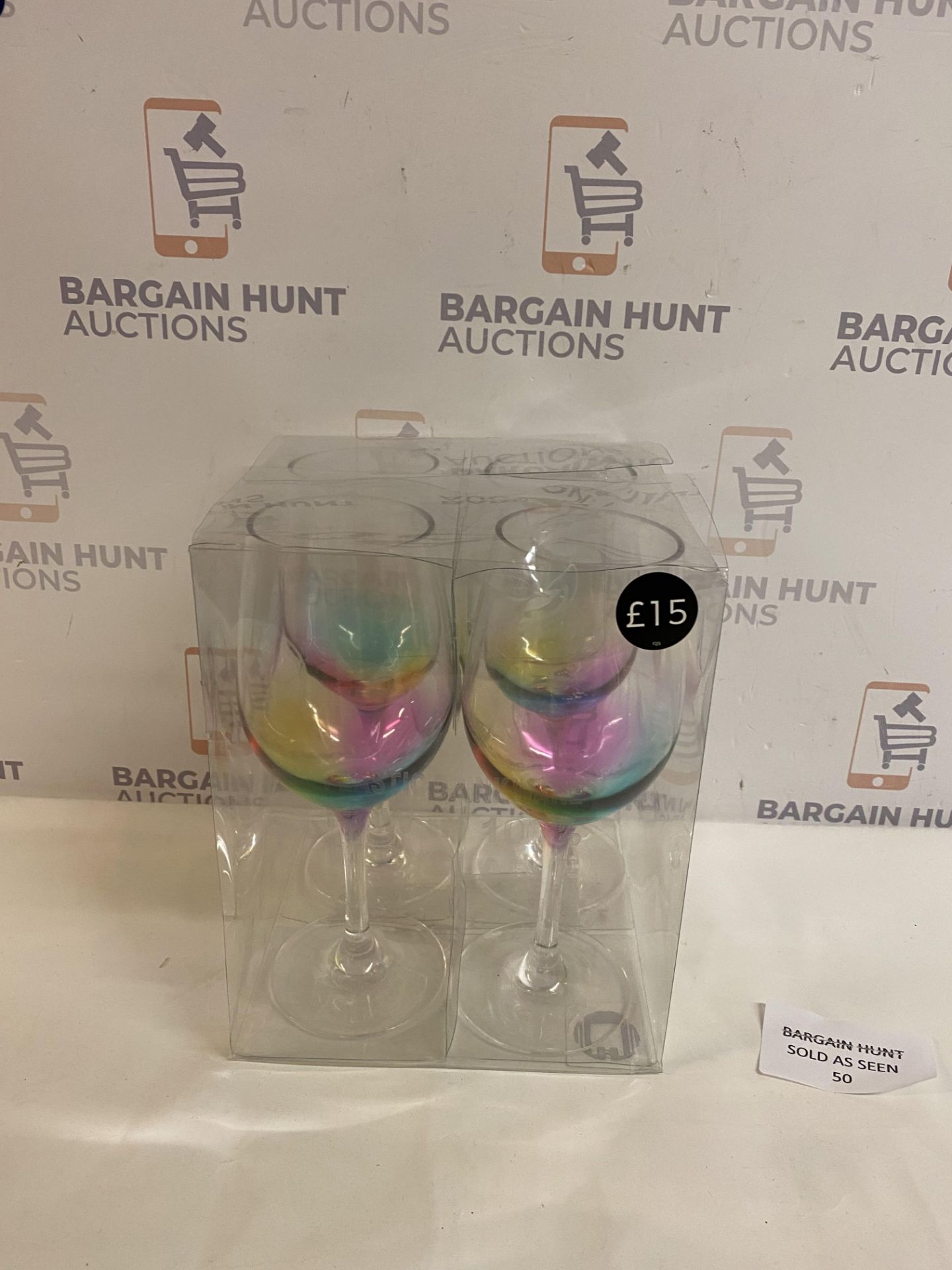 Set of 4 Rainbow Picnic Glasses