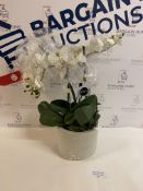Artificial Large Orchid Plant (pot damaged, see image) RRP £39.50