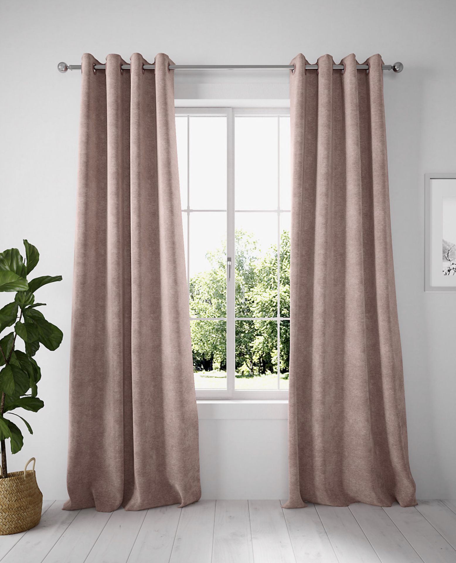Luxury Chenille Eyelet Curtains RRP £129