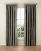 Blackout & Thermal Lined Plain Cotton Pencil Pleat Curtains RRP £79