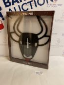 Brand New Twins Quartz Black Cow Wall Clock