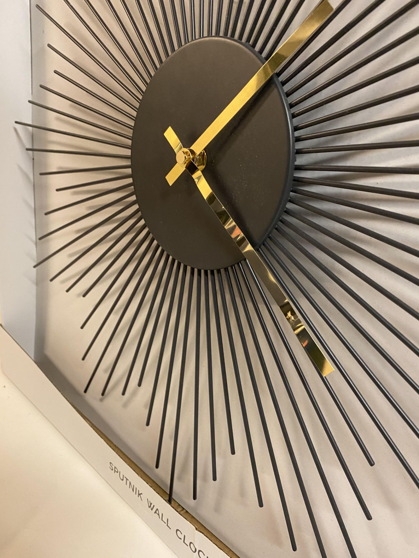 Sputnik Metal Wall Clock (minute hand dented, see image) - Image 2 of 2