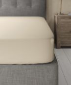 Egyptian Cotton 400 Thread Count Percale Deep Fitted Sheet, King Size RRP £45