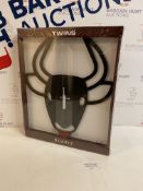 Brand New Twins Quartz Black Cow Wall Clock