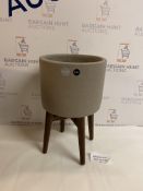 Handmade Medium Grey On Legs Planter