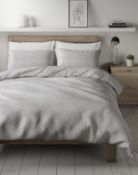 Pure Brushed Cotton Star Bedding Set, King Size RRP £59