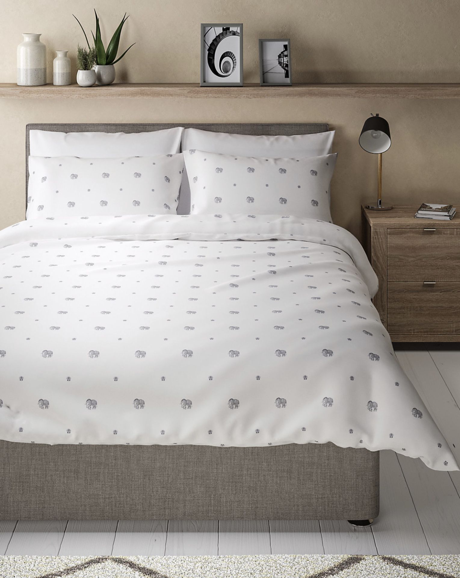 Cotton Rich Elephant Bedding Set, King Size RRP £39.50