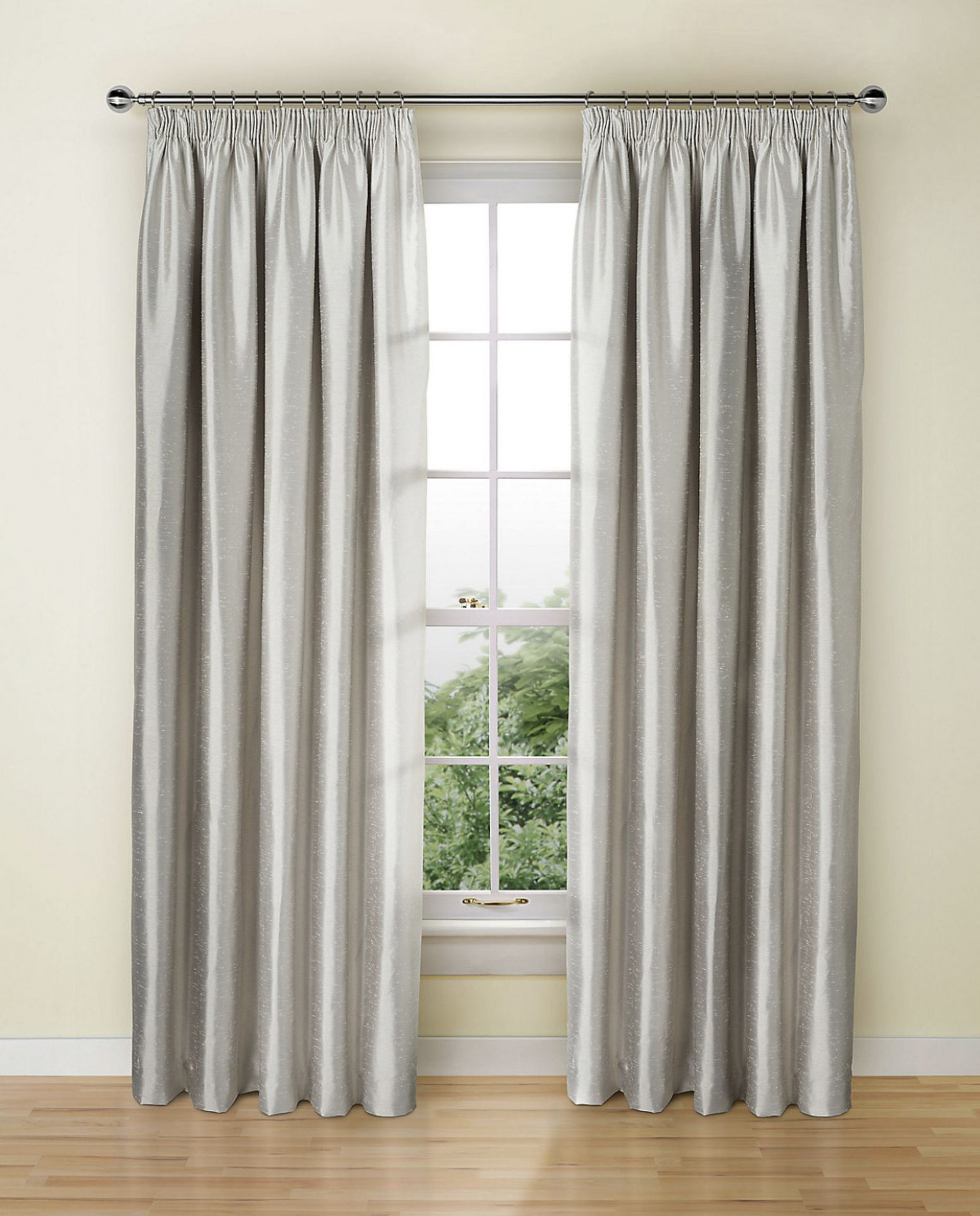 Faux Silk Pencil Pleat Blackout Curtains RRP £109