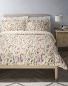 Pure Cotton Floral Bedding Set, Double RRP £59