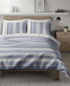 Pure Cotton Striped Bedding Set, Super King RRP £79
