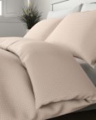 Pure Cotton Waffle Bedding Set, King Size RRP £59