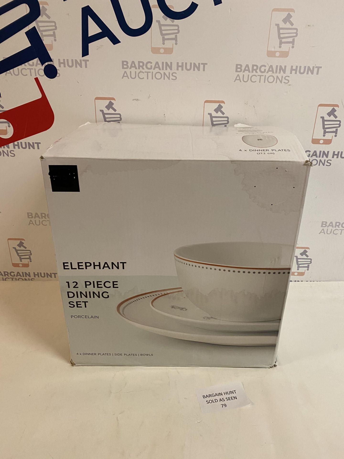 Elephant 12 Piece Porcelain Dining Set