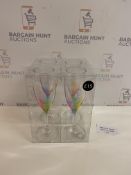 Set of 4 Rainbow Picnic Glasses