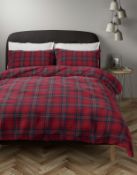 Fleece Checked Bedding Set, King Size RRP £49.50