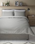 Cotton Rich Waffle Textured Bedding Set, Double RRP £59