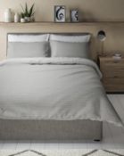 Cotton Rich Waffle Textured Bedding Set, Super King RRP £79