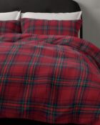 Fleece Checked Bedding Set, Super King RRP £59