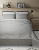 Cotton Rich Waffle Textured Bedding Set, Super King RRP £79