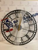 Skeleton Large Metal Wall Clock RRP £89