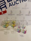 Set of 8 Rainbow Picnic Glasses