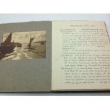 1937 travel diary of Devonshire tour containing photos, postcards and writings about the area