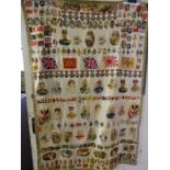 Large stitching of cigarette silks including military (130 x 86cm)