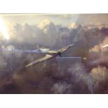 2 military aircraft prints, "flight of freedom" after Roy Cross (83 x 63)cm and "return of the
