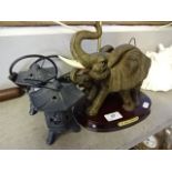 Elephant side lamp plus 4 mini lanterns