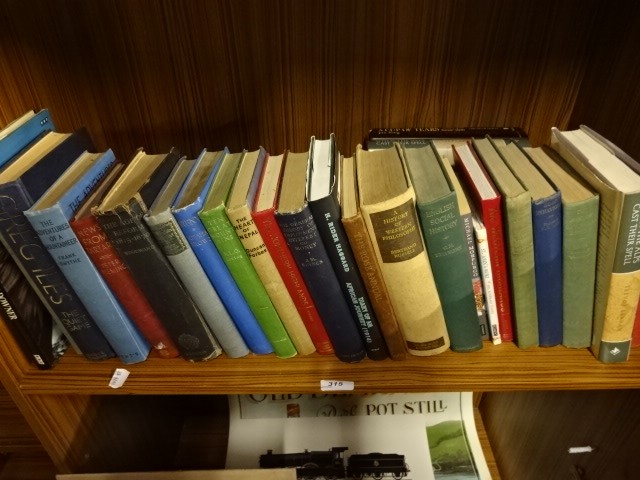 Quantity of vintage books mostly history and travel