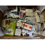 Hundreds of cigarette / tea cards including Olympics, nature, automobiles, locations etc both