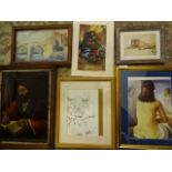 Quantity of various pictures and prints