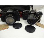 2 RICOH CAMERAS TO INCLUDE KR-10 SUPER RIKENON 1:2 50MM AND KR-5 SUPER II RIKENON 1:2 50MM WITH