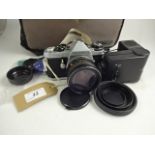 PENTAX MEF CAMERA BUNDLE COSINA LENS, FLASH BAG ETC