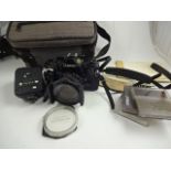 CANON A-1 BUNDLE, FLASH, FILTERS AND BAG