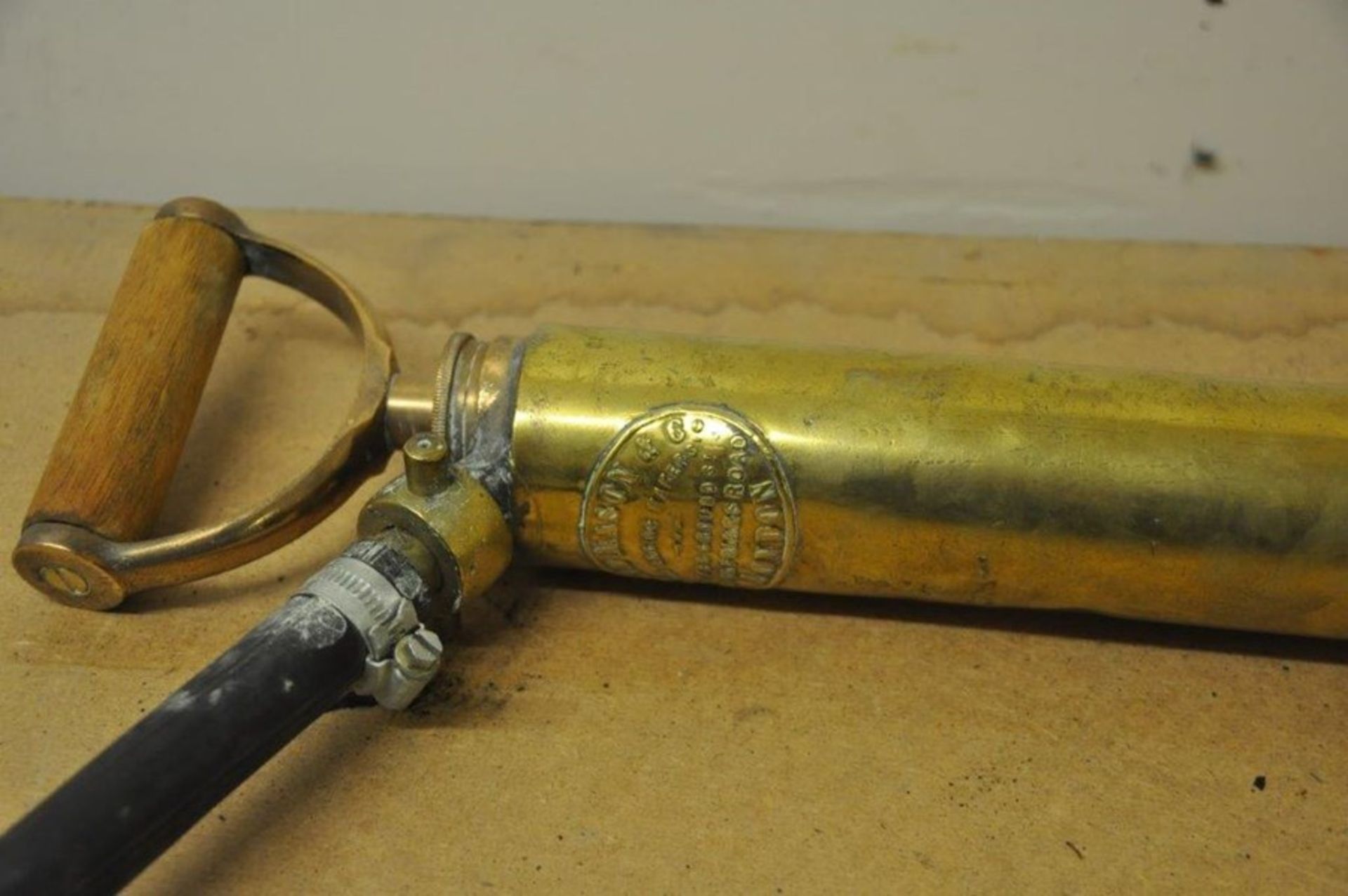 Vintage Brass Fire Pump - Image 2 of 2