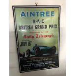 Aintree RAC British Grand Prix poster framed