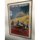 Monaco 22 Avril 1935 framed poster