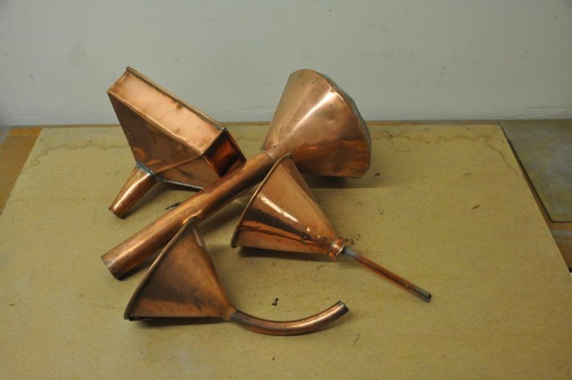 4 Copper Funnels