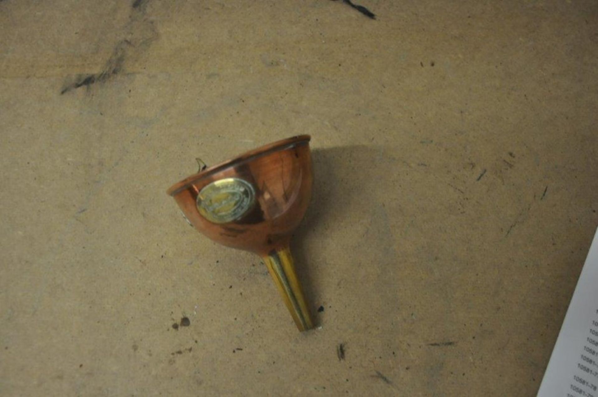 First Class Copper And Brass Wine Funnel From The Holland America Line