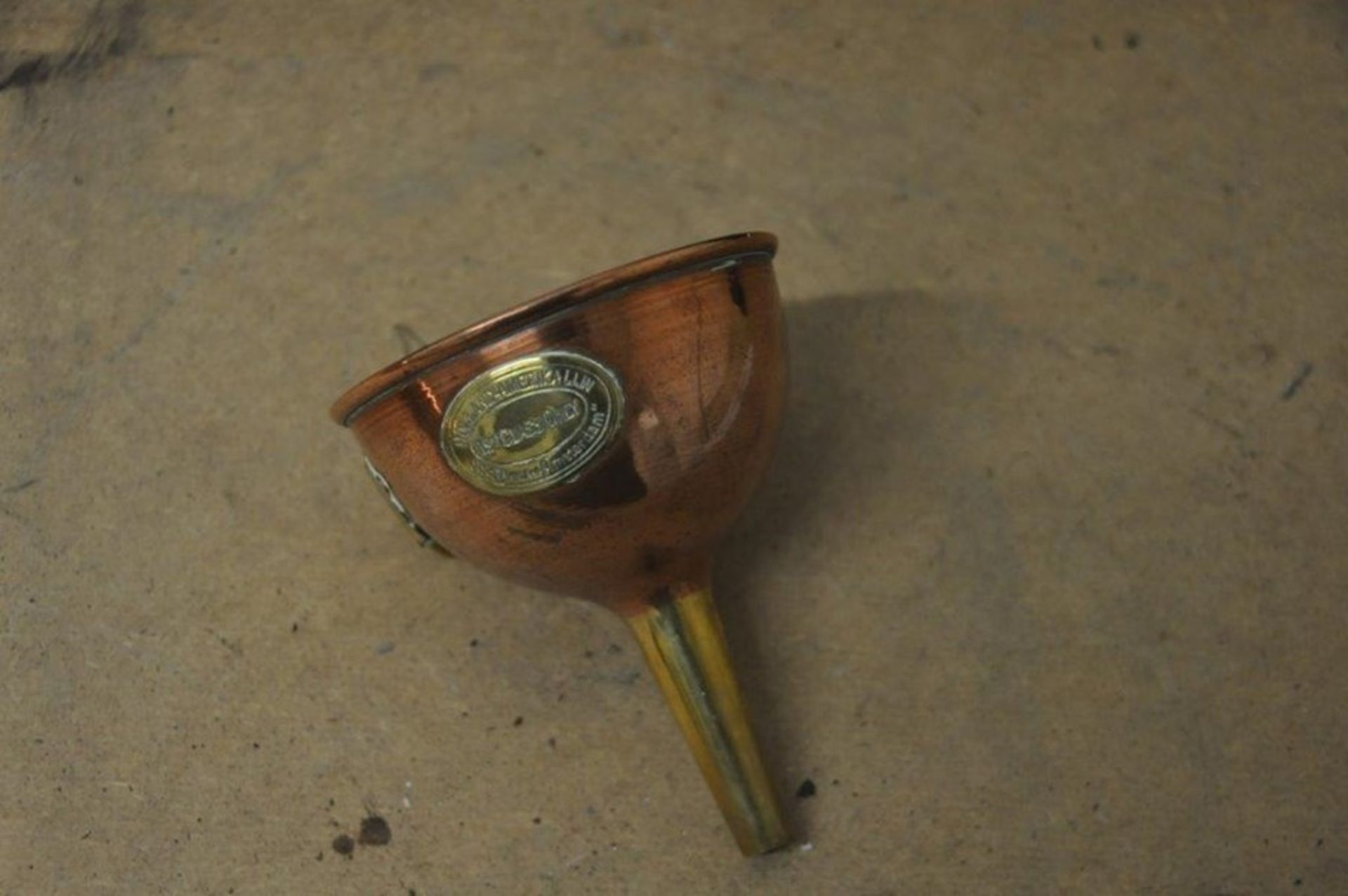 First Class Copper And Brass Wine Funnel From The Holland America Line - Image 5 of 6