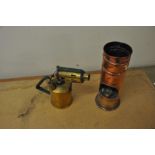 Vintage Copper Burner And Gas Torch