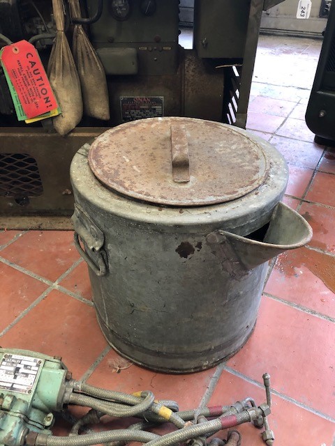 Vintage galvanized container