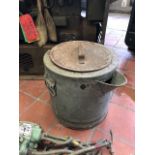 Vintage galvanized container